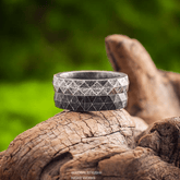Promise of Voyage Viking Rune Ring – Titanium Steel Norse Band - Night Works